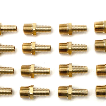 LTWFITTING Brass Barb Fitting Coupler/Connector 3/8-Inch Hose ID x 3/8-Inch Male NPT Fuel(Pack of 20)